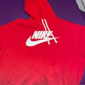 Nike red large hoodie